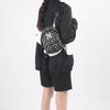 New MLB Monogram Collection Polyester Backpack Small Size Unisex Black 3ABKS012N-50BKS