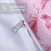 Valentine's Day Heart bedding set, skin friendly, warm, comfortable, warm pink surface, red lip print with a heart pattern