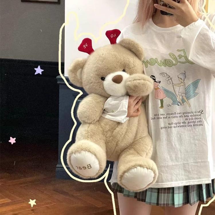 

Милая кукла-медвежонок, подушка для сна для девочки, плюшевая игрушка-кролик, кукла-медведь, кукла, подарок 520 sitting height 25cm 0.3kg