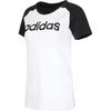 Adidas Neo W Ce Sporty Tee Lifestyle Casual Series Color Block Comfortable Round Neck Short Sleeve T-Shirt Women Tops White CV7027