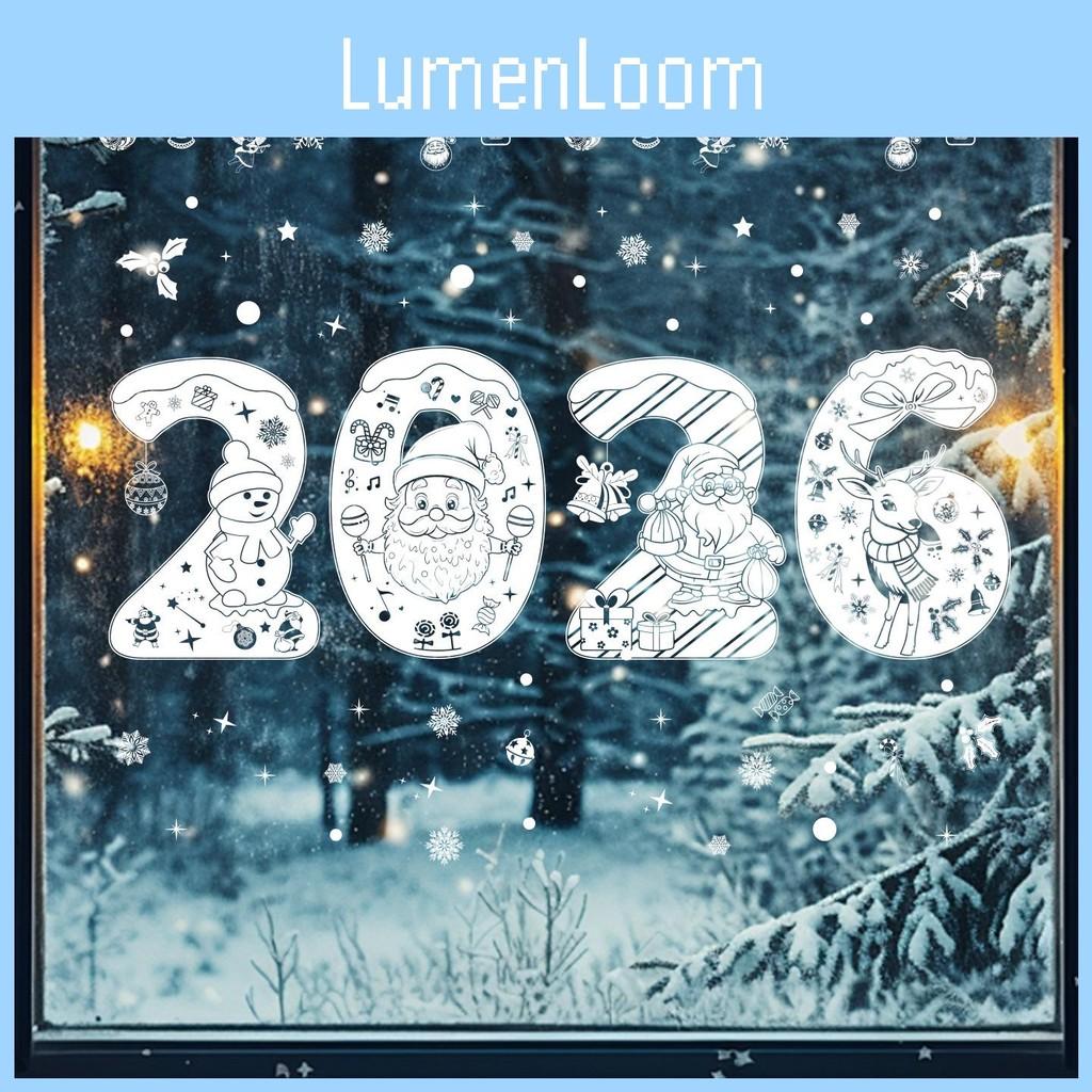 Decorative Static Christmas Sticker With Numbers Santa Claus For Festive Decor