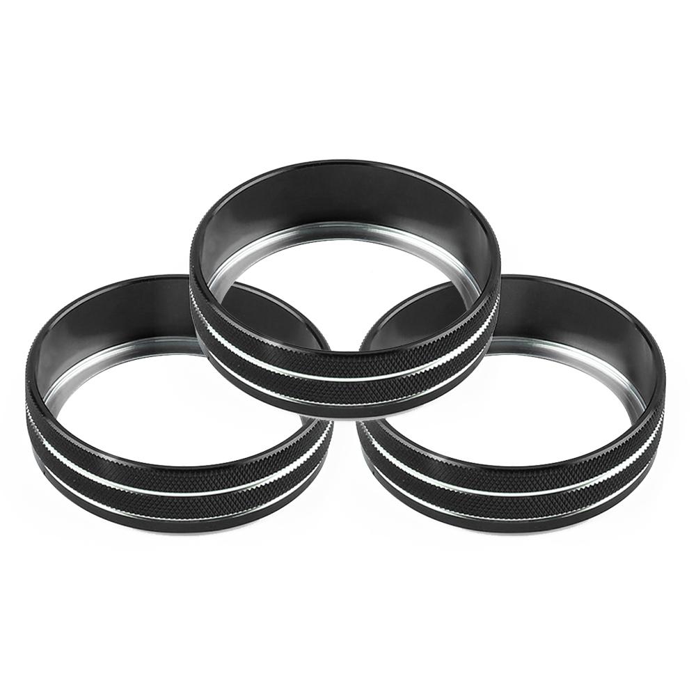 3Pcs Car AC Control Ring Auto Ignition Key Ring Switch Sticker for VW Tiguan Atlas T-roc Ateca FR Passat B8 Variant 2017-2019