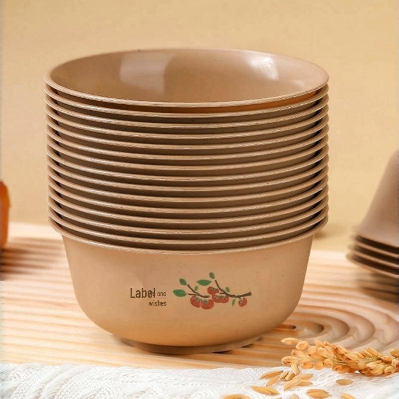 Eco-Friendly Degradable Rice Husk Bowls & Chopsticks - Heat Resistant, Durable & Food Grade