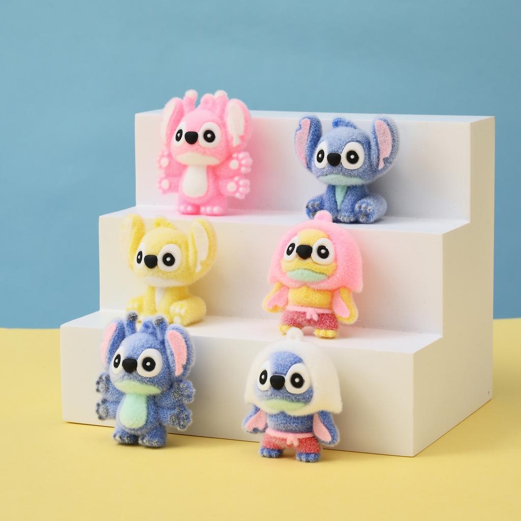 Cartoon Character Plush Stitch Pendant Doll Keychain Blind Bag Toy Gift Pendant Trendy Blind Box Toy