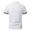 Summer Men's Solid Pocket Splicing Polo Shirts Short Sleeve Breathable Casual Contrast Color Lapel Collar Streetwear Basic Tops