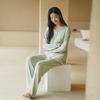 Women's High-End Modal Pajama Set: Long-Sleeved Top, Trousers, Chest Pads - Ideal for Autumn and Winter