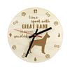 Great Dane I - Clock with Dog, Wooden Clock with Engraving, Personalised Clock by