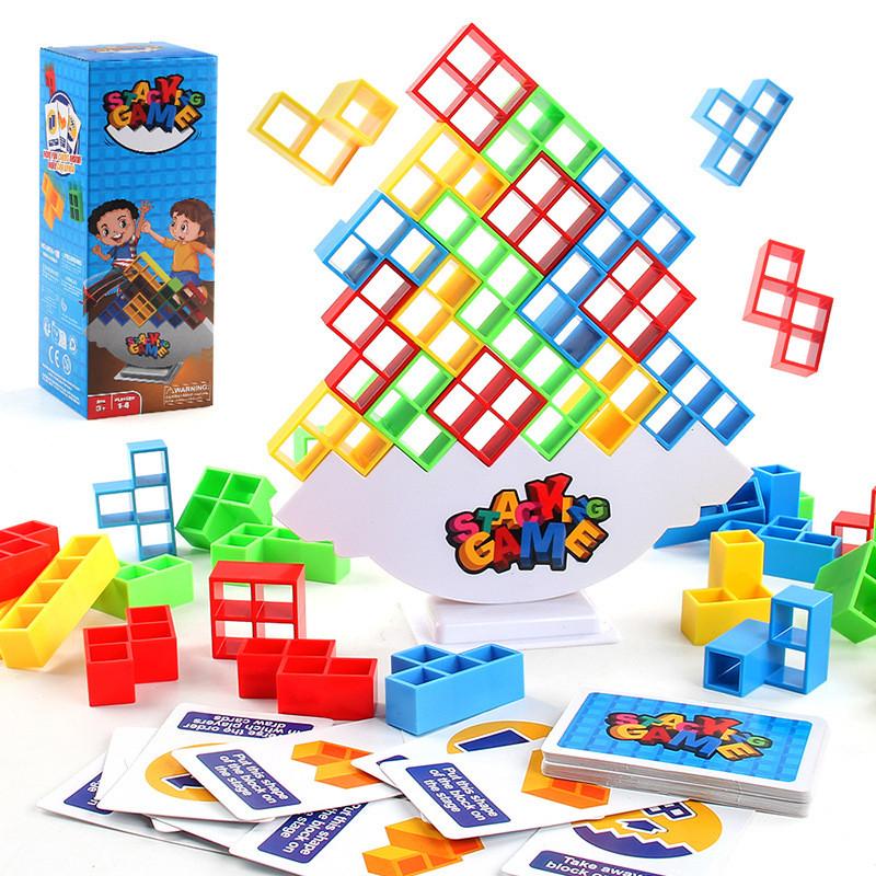 Kleurrijke Tafelblad Overlappende Plastic Bouwstenen Kinderpuzzelspeelgoed Voor Kinderen Diy Interactieve Hersenkraker Educatief Spel