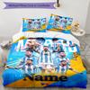 Messi World Cup Champion Personalized Name Bedding Set,Premium Bed Linen for Bedroom Home Decoration,Perfect Collectible Gift for Messi Fans,Easy Care