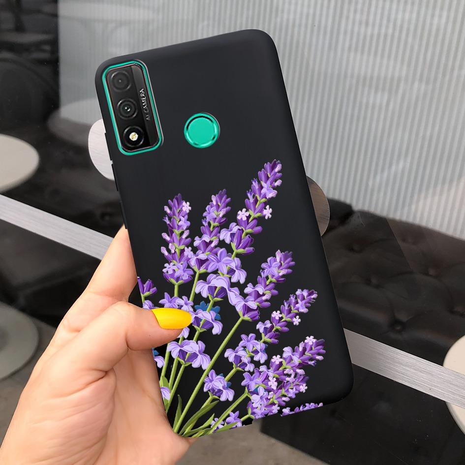 For Funda Huawei P Smart 2020 Case Coque Popular Lavender Flower Phone Case For Huawei P Smart 2020 6.21" Soft Shockproof Bumper