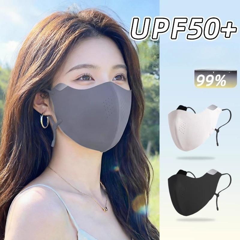 New Cooling Mask for Women Ice Silk Driving Summer Face Cover Lightweight Washable Breathable Cycling Ice Silk Shopping Sun Mask
