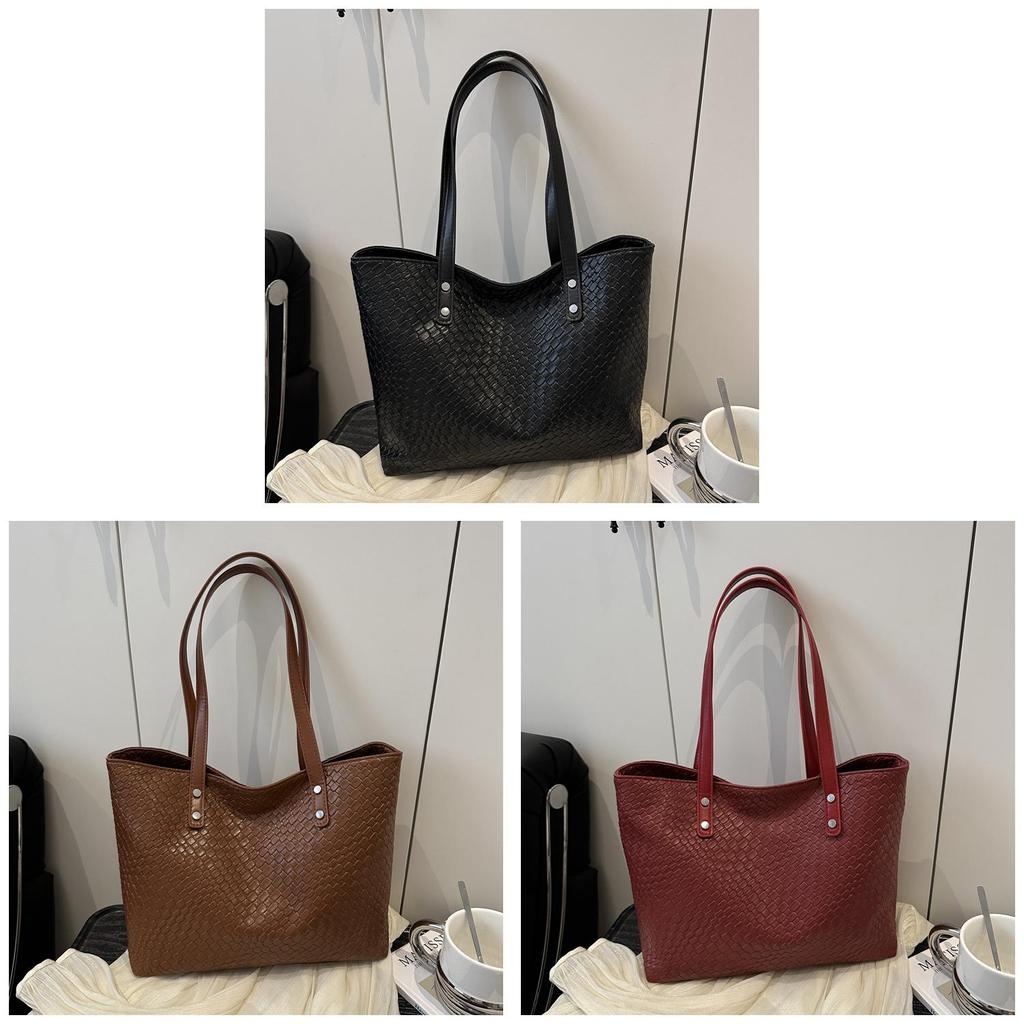 Womens Casual Tote Bag With Pu Material And Inner Zipper Pockets For School