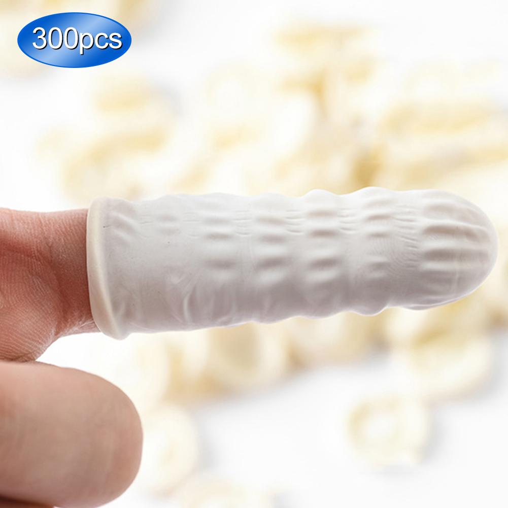 300 stücke Einweg Latex Gummi Finger Kappe Fingerlinge Pulver Freies Nicht-SlipAnti-Statische Kontaktieren