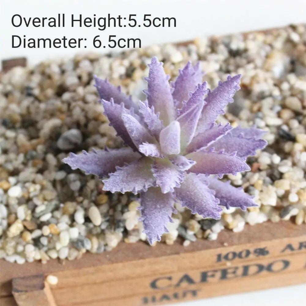 

39 Стилів Фіолетовий Флокований Штучні Сукуленти Рослини Домашній Сад Декорація DIY Рослини Стіна з Квітів Композиція Штучні Рослини