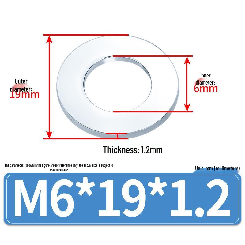 Extra Large Galvanized Metal Flat Washer (Sizes M1.6-M14)
