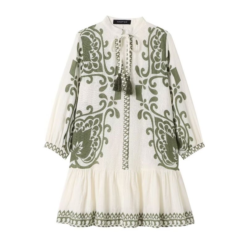 

Kaslead New Arrival Women s Clothing Fashion Style Fashion Print Vacation Style Mini Dress 9878141 Color L