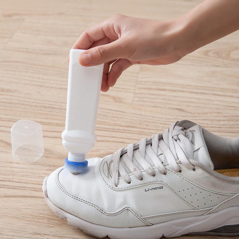 Жидкий отбеливающий крем для обуви белый