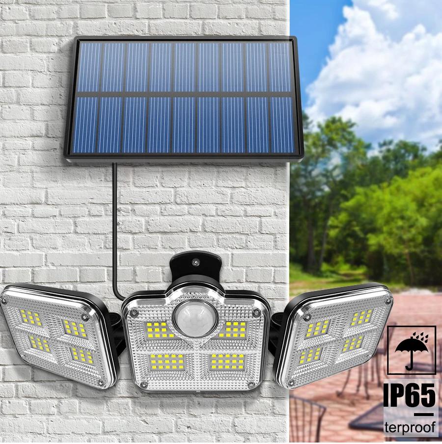 20W Super Bright Solar Lights 122/333led IP65 Waterproof Outdoor Indoor Solar Lamp With Adjustable Head Wide Lighting Angle
