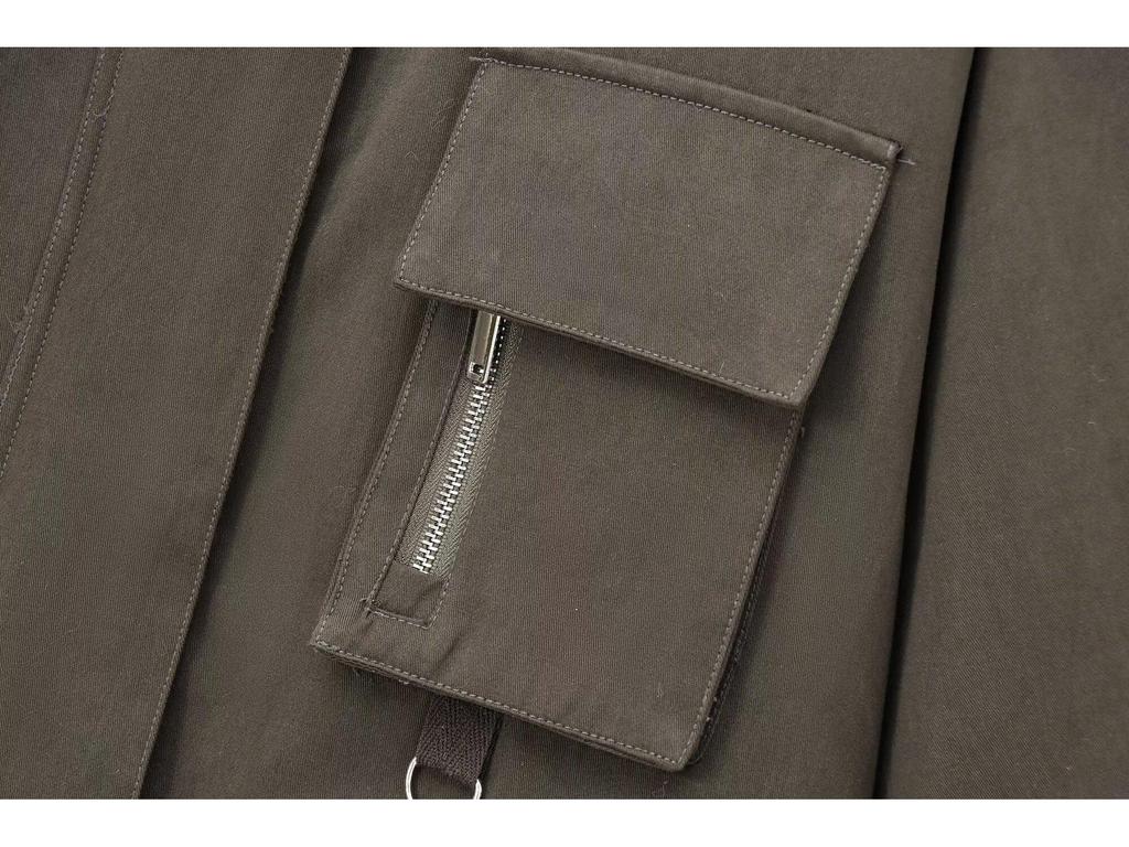 Chaqueta Retro para Mujer 2025 con Cuello de Pana y Cuero Encerado - Estilo Casual Europeo y Americano