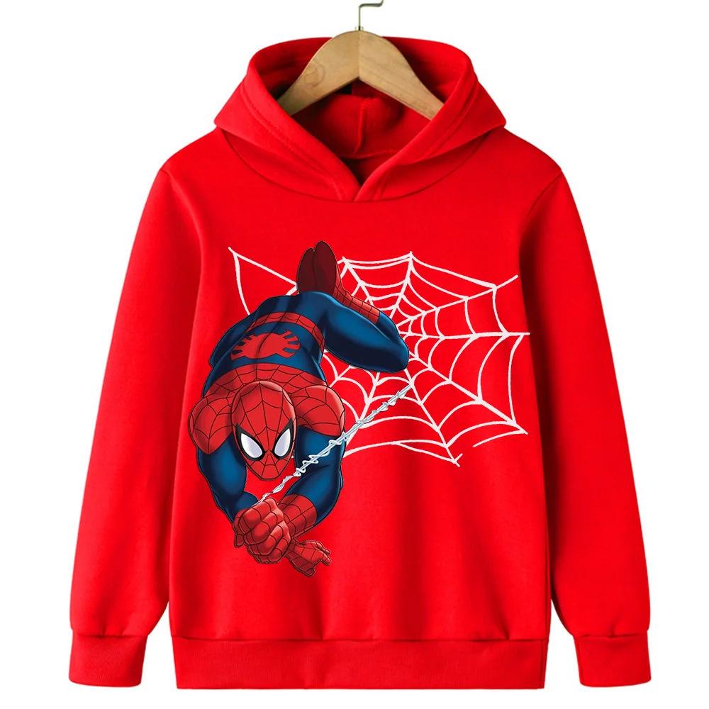 Spider-Man Cartoon Kapuzenpullover für Kinder - Lässiges Langarmshirt für Frühling/Herbst