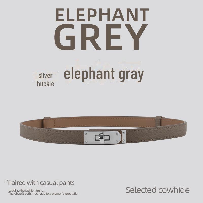 Vintage Stil Echtes Leder Damen Skinny Taillengürtel zur Kleiderdekoration