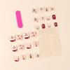 Festive Short Square Christmas Press-On Nails: Red Santa Hat, Santa Claus, Christmas Tree, Bow, Reindeer Designs