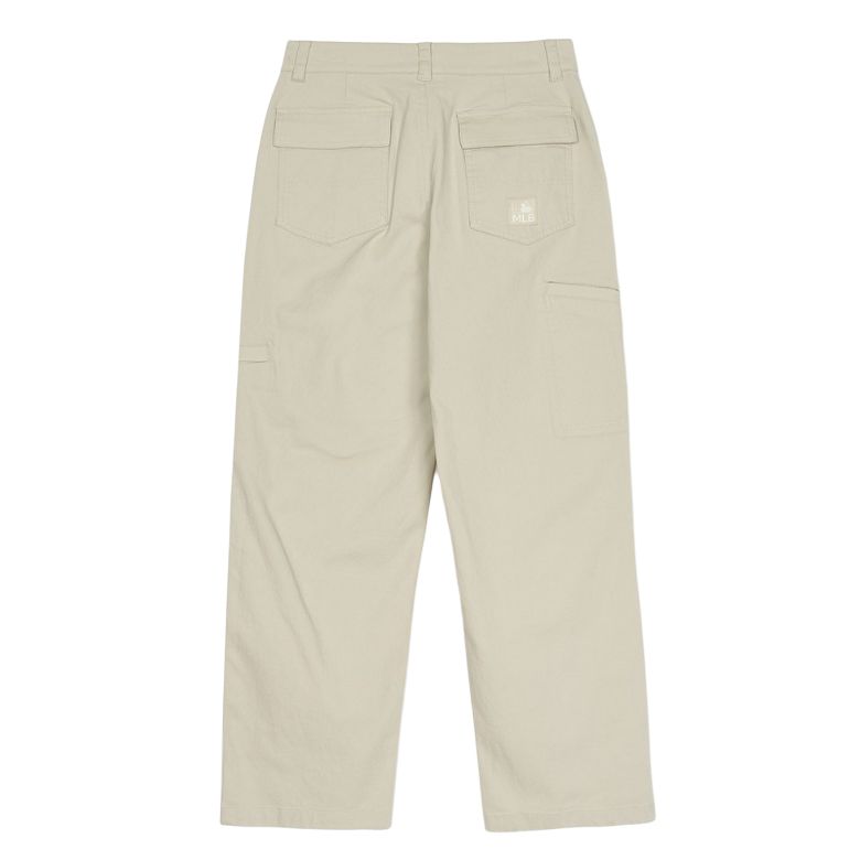 Calças Casuais Unissex MLB Varsity New York Yankees Marrom Areia Claro 3AWPV0351-50SAM