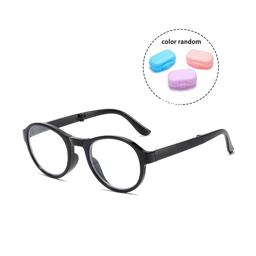 

Портативные складные очки для чтения с защитой от синего света, очки для дальнозоркости с футляром для хранения 1,0x-4,0x +1.5 чёрный