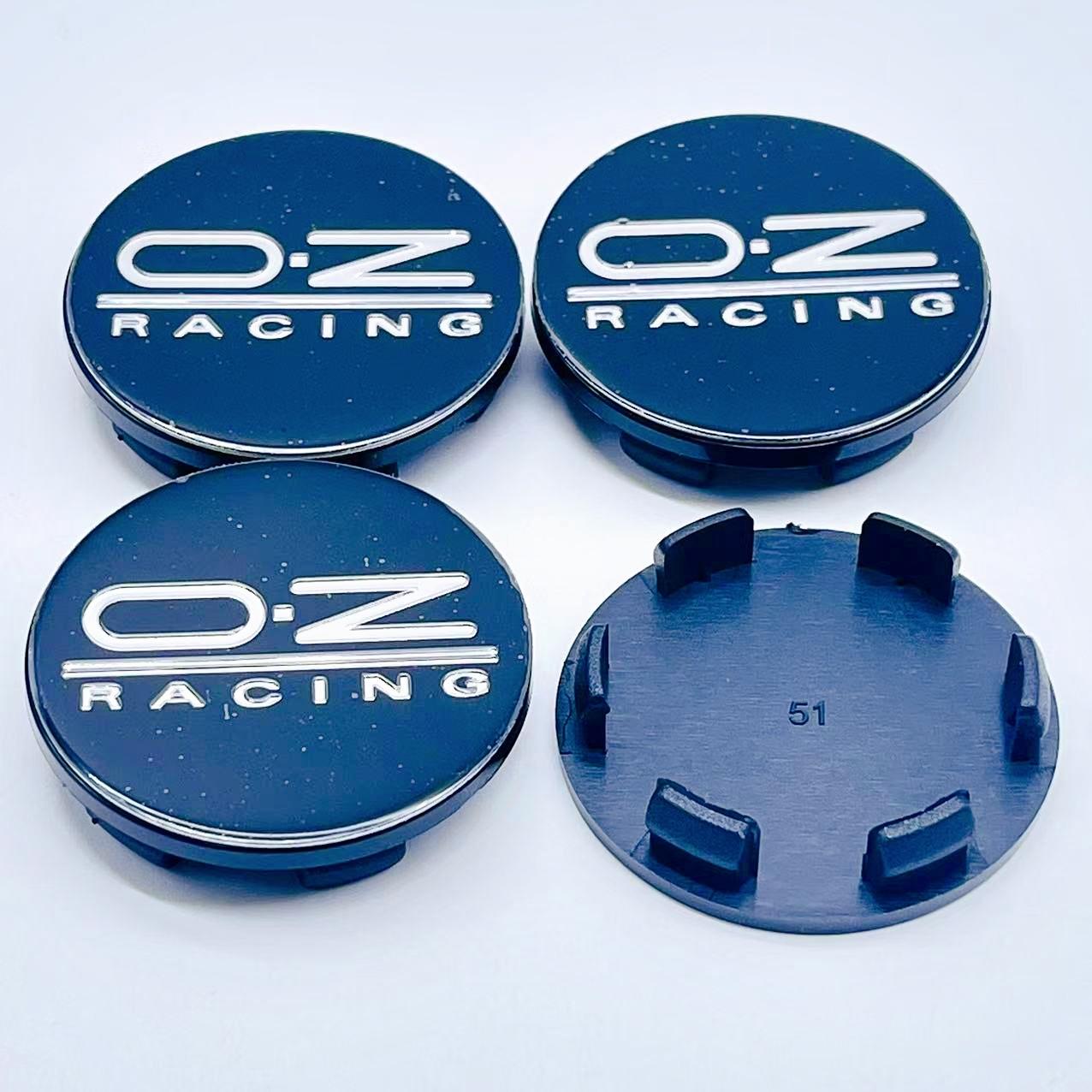

4PCS / Set 51mm OZ Racing O.Z Silver / Black Car Wheel Center Hub Rim Cap Styling Cover Emblem Badge Accessories OZ Badge&4pcs 51mm Cap