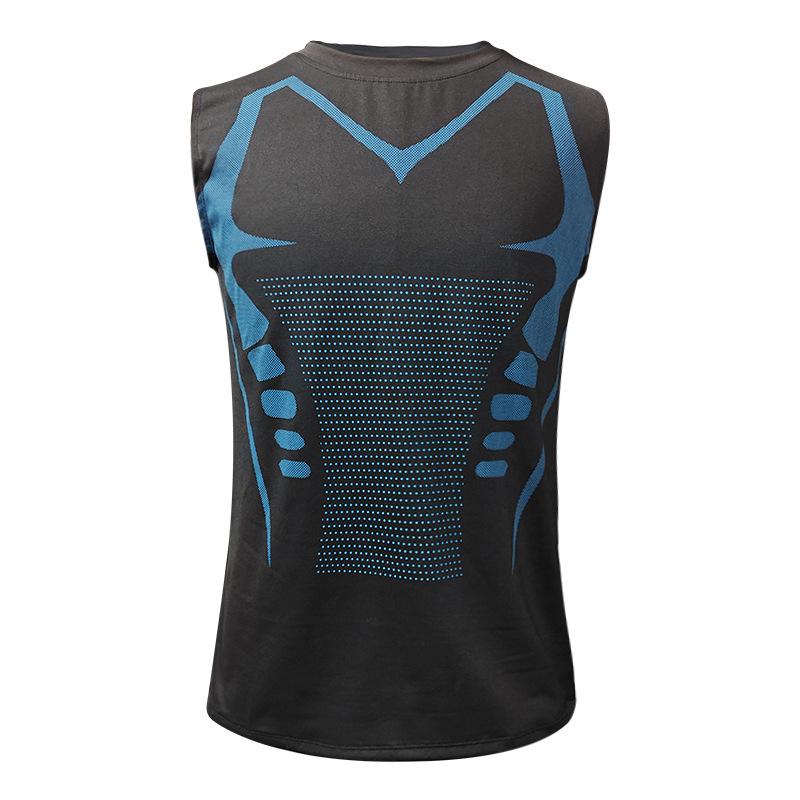 Men's Quick-Dry Summer Sports Set: Elastic T-Shirt & Breathable Vest for Outdoor Fitness and Running