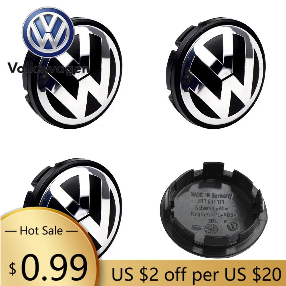For VW Volkswagen Jetta MK5 Golf 4PCS 55mm/60mm/63mm/65mm/Car Styling Wheel Center Cap Hub Covers Badge Accessories For VW Volks