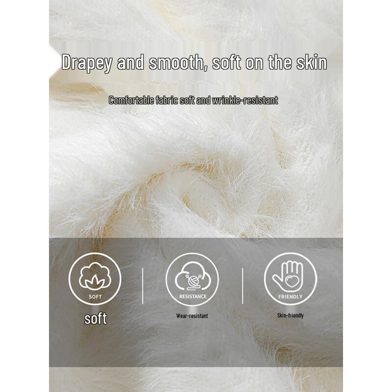 CHOCOOLATE Men's Loose Plush Round Neck Knitted Sweater