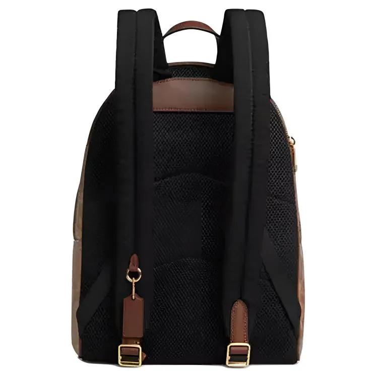 COACH Taylor Artificial Leather Textile Backpacks Large Women's Brown (Unisex) Backpacks CDW76 IMXHE