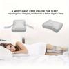 Adjustable Leg Pillow for Side Sleepers - Ergonomic Knee Support with Straps, Breathable & Durable, White, Perfect for Relaxing Sleeping Positions