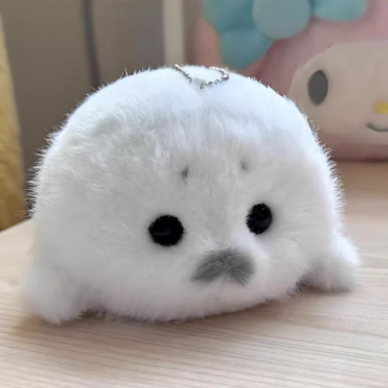 Kawaii White Seal Plush Toy Bag Pendant Animal Pendant Animal And Cute Plush Doll Pendant Doll Keychain Bag Pendant For Gift
