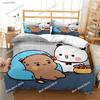 BuBu-Bear Cartoon Anime Cute All Season Duvet Cover kawaii Bedding set Soft Quilt Cover and Pillowcases SingleDoubleQueenKing