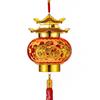 Heißgeprägte Relief Frühlingsfest Laternen Leuchtende Handgefertigte Neujahrsanhänger Chinesischer Stil mit Quaste Pagodenlaterne