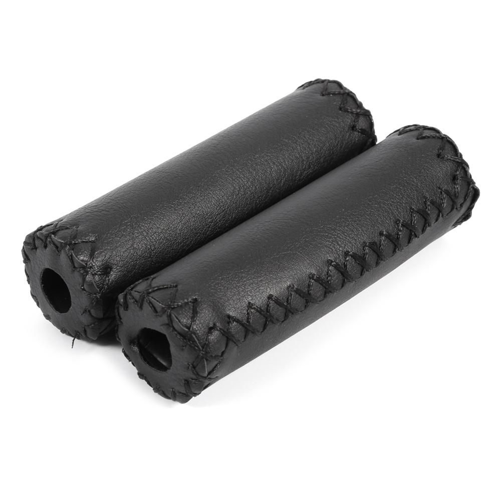 Leather Leather Bicycle Grips Retro Cycling Grip Bicycle Handlebar Grips Vintage Bicycle Grips