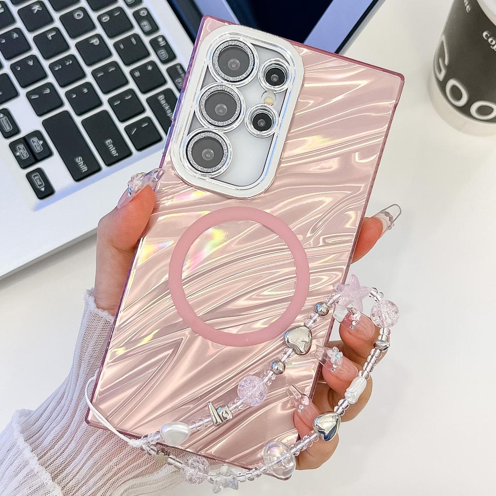IMD collection laser tinfoil pattern suitable for Samsung S25Ultra mobile phone case s24FE wrinkle pattern A16 lens film