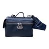 Le Pliage Xtra Logo Silver Metal Accessories Leather Storage Shoulder Tote Mini Men Tote Navy-Blue 10322HGS006