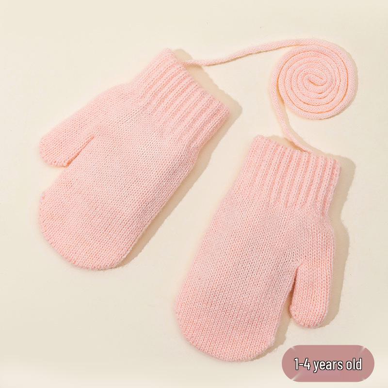 

Корейский детский зимний комплект варежек и перчаток без пальцев в стиле инс с подвеской на шею для мальчиков и девочек, возраст 1-4 года, идеально подходит для езды на велосипеде. 1-4 years