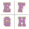 6Cm English Letter Towel Embroidery Patch Sticker Purple Letter Computer Embroidery Label Ironing Embroidery Chapter