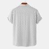 Solid Colored Dots Hawaiian Shirt Men Casual Short Sleeves Summer 3d Printed Button Blouse Tops Street Button Shirts