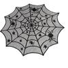 Black Circulars Table Cover Tabletop with Unique Spiderweb Pattern for Modern Dining  Table Toppers Home Textiles