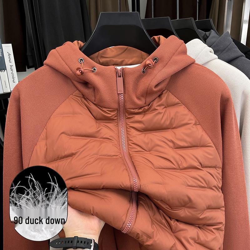 Herren Trendy Leichte Kapuzen-Daunenjacke - Wintermode 2025, Vielseitig & Warm