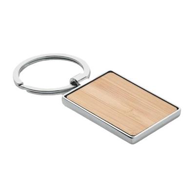 Bendigo Rectangular Bamboo Keyring