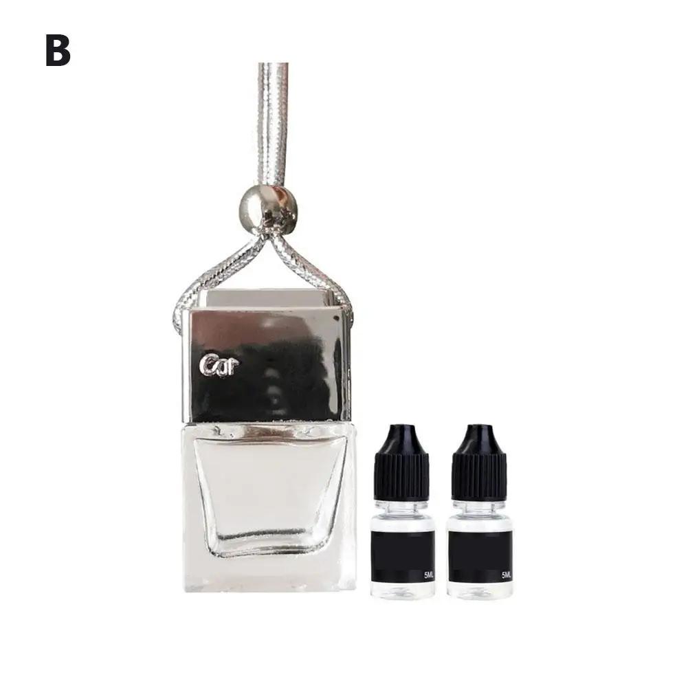 NOWY Wysokiej klasy samochodowy perfum butelki wiszące aromaterapia odświeżacz dyfuzor butelka zapachowa perfumy do powietrza ozdoba wisiorek do napełniania E0Y8