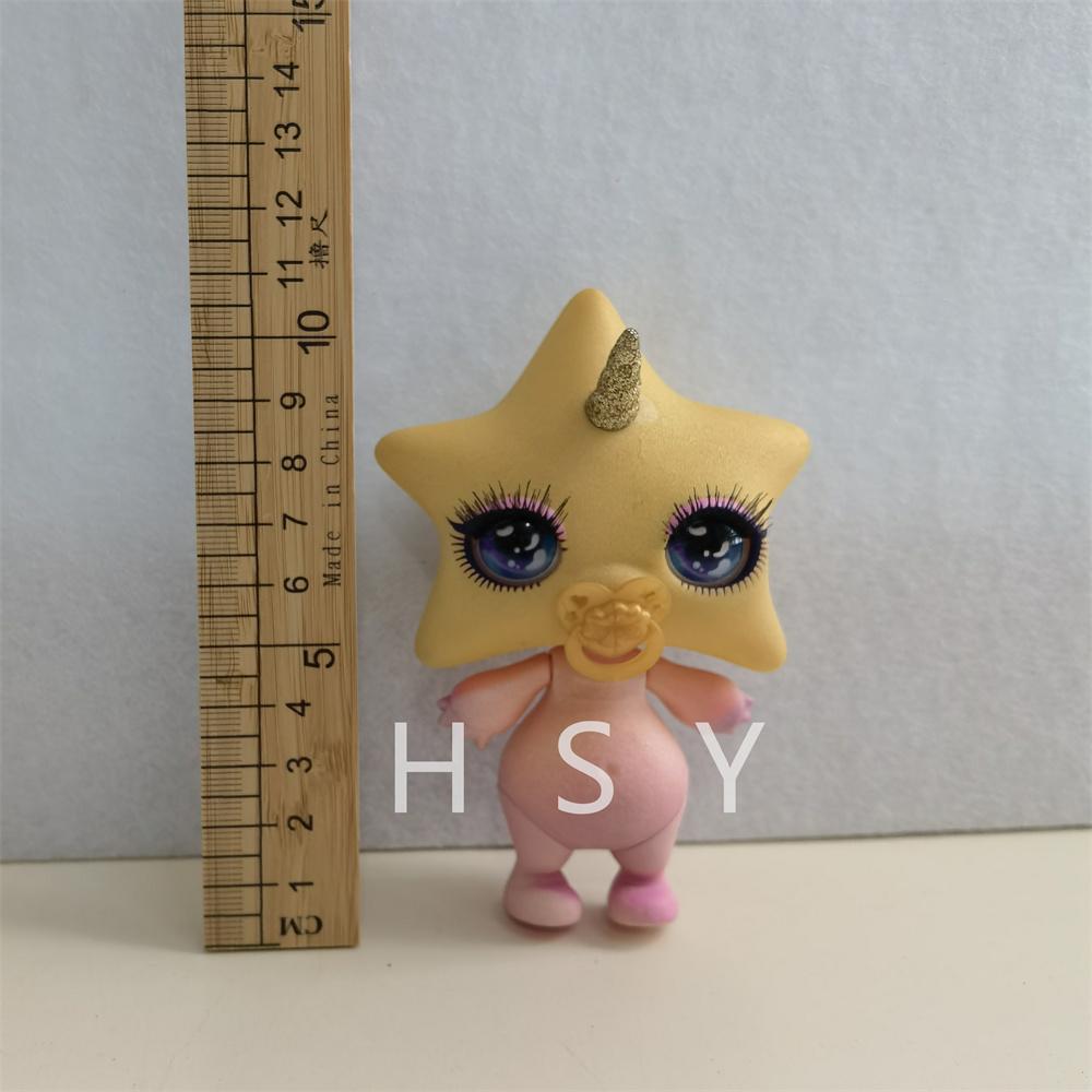 Original 11Cm-13Cm Rainbow Unicorn Doll Little Monster Mud Doll Children'S Game House Toy Set Gift
