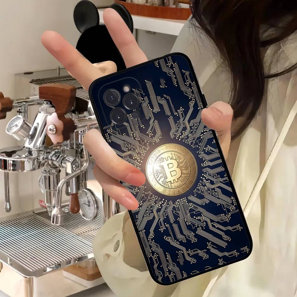 B-Bitcoin For Iphone 17 16 15 14 11 12 13 Pro Max Plus Case Cute Art Phone Cover
