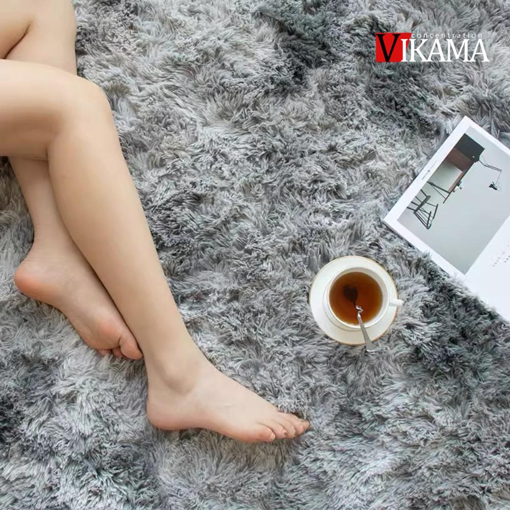 VIKAM Large Carpet for Living Room Decor Rugs Fluffy Thick Plush Carpet For Bedroom Large Area Rug Crawling Mat Gray Black pink